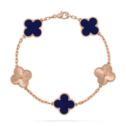 [⭐Luxery]CLOVER 5 MOTIF LAPIS LAZULI BRACELET COLLECTION