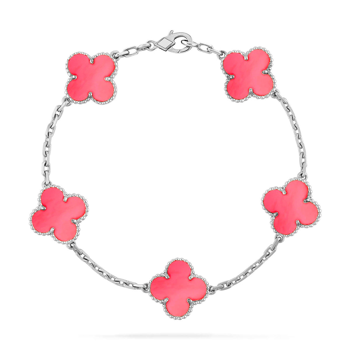 [⭐Luxery] CLOVER 5 MOTIFS  PINK MOP BRACELET COLLECTION