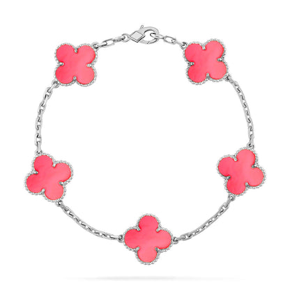 [⭐Luxery] CLOVER 5 MOTIFS  PINK MOP BRACELET COLLECTION