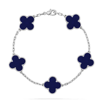 [⭐Luxery]CLOVER 5 MOTIF LAPIS LAZULI BRACELET COLLECTION