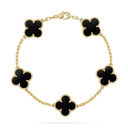 [⭐Luxery] CLOVER 5 MOTIF ONYXS BRACELET COLLECTION