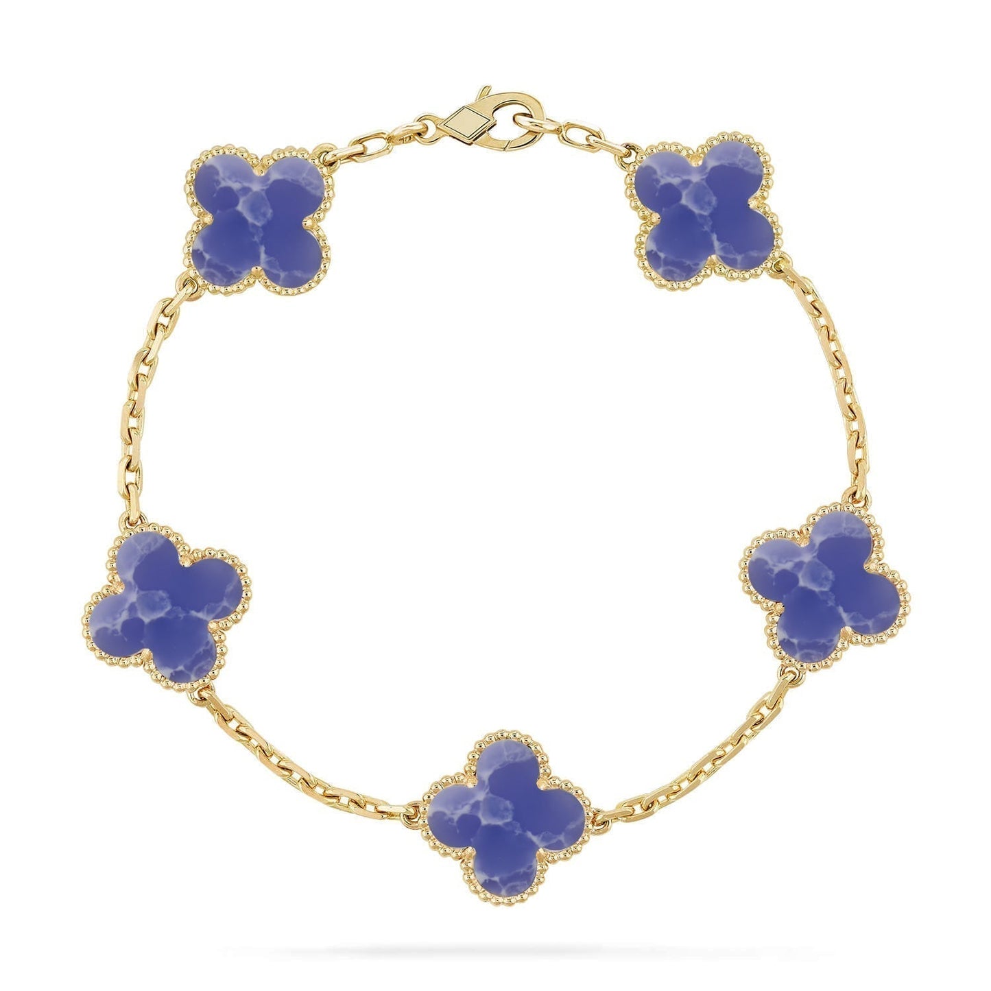 [⭐Luxery]CLOVER 5 MOTIF BLUE VEINS BRACELET COLLECTION
