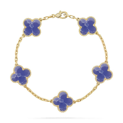 [⭐Luxery]CLOVER 5 MOTIF BLUE VEINS BRACELET COLLECTION