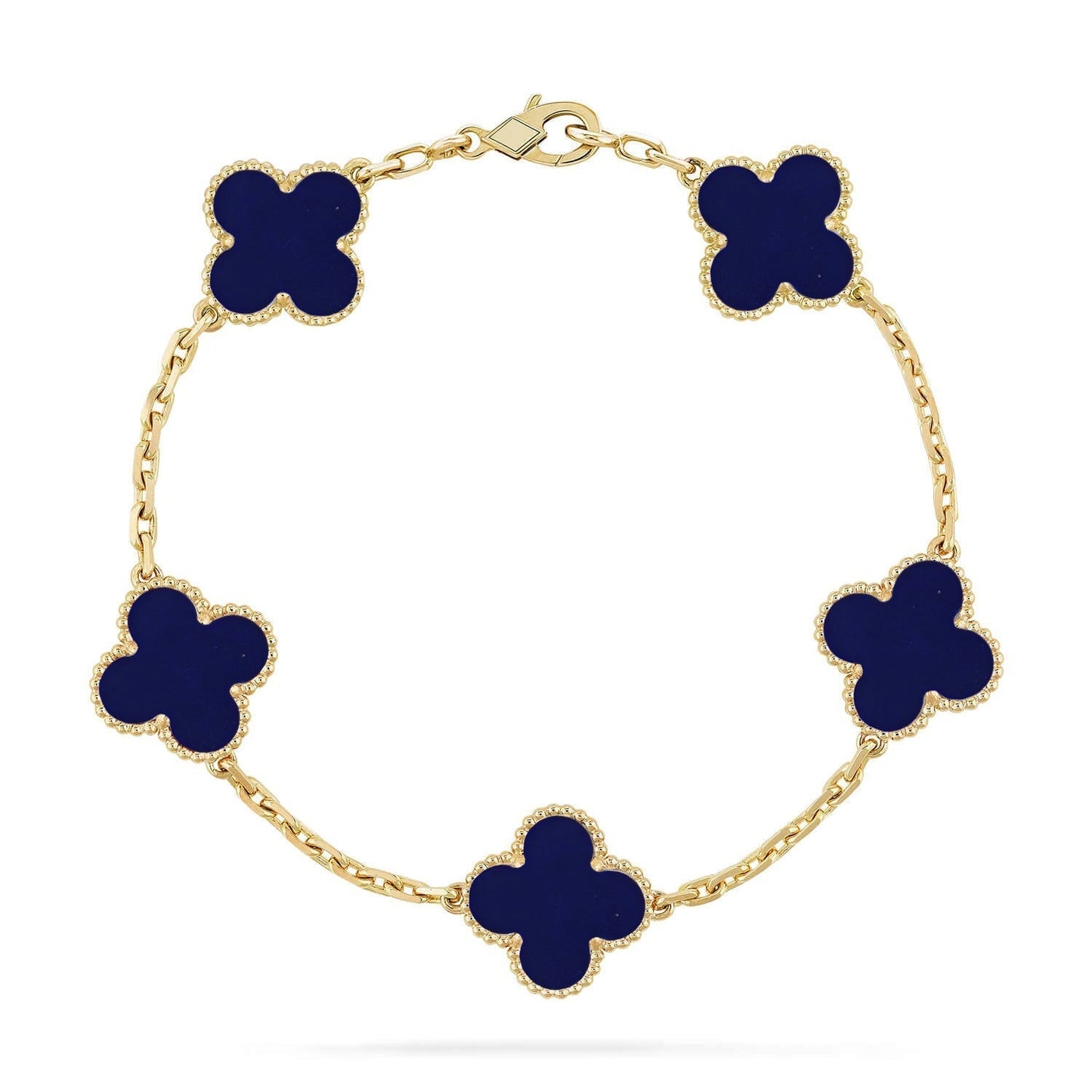 [⭐Luxery]CLOVER 5 MOTIF LAPIS LAZULI BRACELET COLLECTION