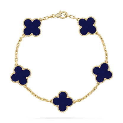 [⭐Luxery]CLOVER 5 MOTIF LAPIS LAZULI BRACELET COLLECTION