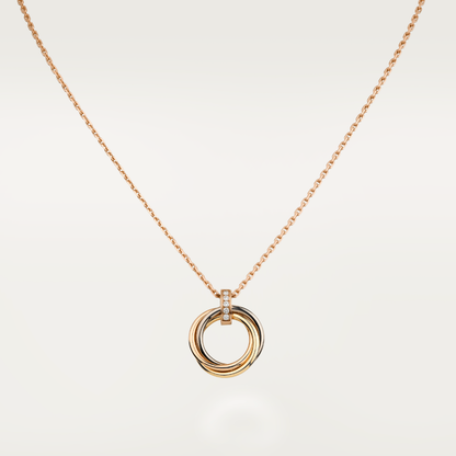 [⭐Luxery]TRINITY NECKLACE GOLD  DIAMONDS