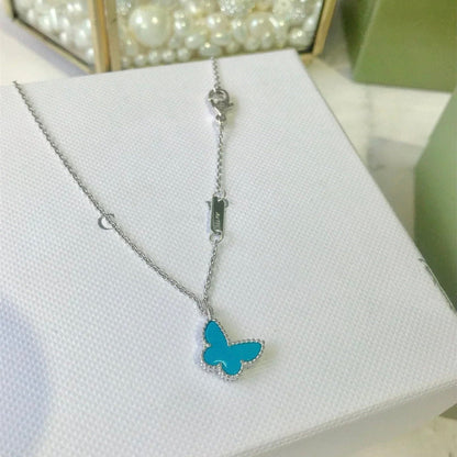 [⭐Luxery]BUTTERFLY TURQUOISE BUTTERFLY BRACELET SILVER