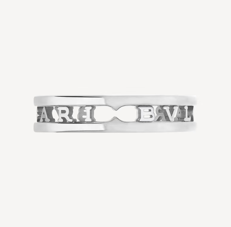 [⭐Luxery]ZERO 1 ONE-BAND WITH OPENWORK LOGO SPIRAL RING