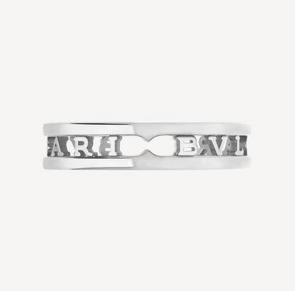 [⭐Luxery]ZERO 1 ONE-BAND WITH OPENWORK LOGO SPIRAL RING