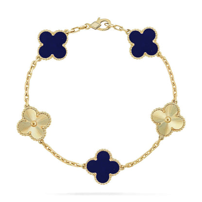[⭐Luxery]CLOVER 5 MOTIF LAPIS LAZULI BRACELET COLLECTION