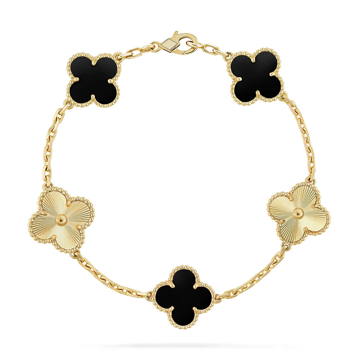 [⭐Luxery] CLOVER 5 MOTIF ONYXS BRACELET COLLECTION