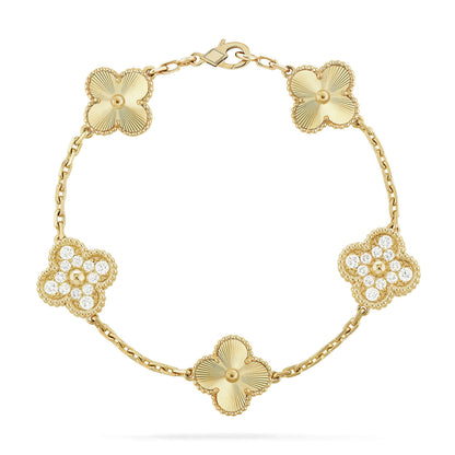 [⭐Luxery] CLOVER 5 MOTIF LASER BRACELET COLLECTION