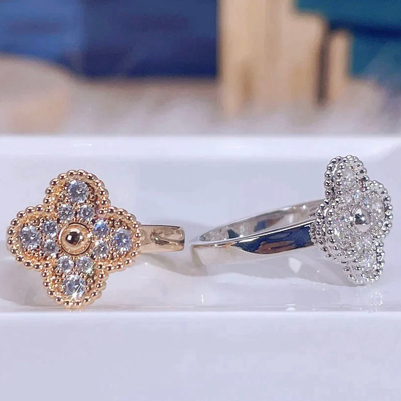 [⭐Luxery]CLOVER DIAMOND RING