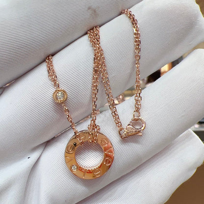 [⭐Luxery]LOVE NECKLACE 16MM 2 DIAMONDS