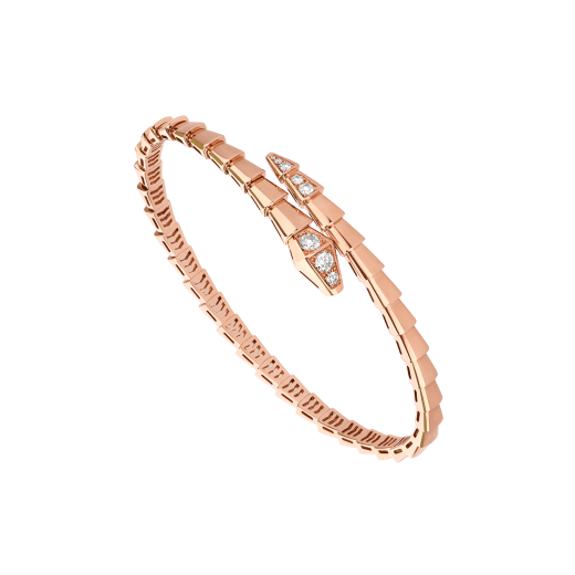 [⭐Luxery]SERPENTI BRACELET DIAMONDS PINK GOLD