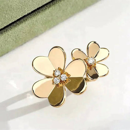 [⭐Luxery]CLOVER COMOS GOLD DIAMOND RING