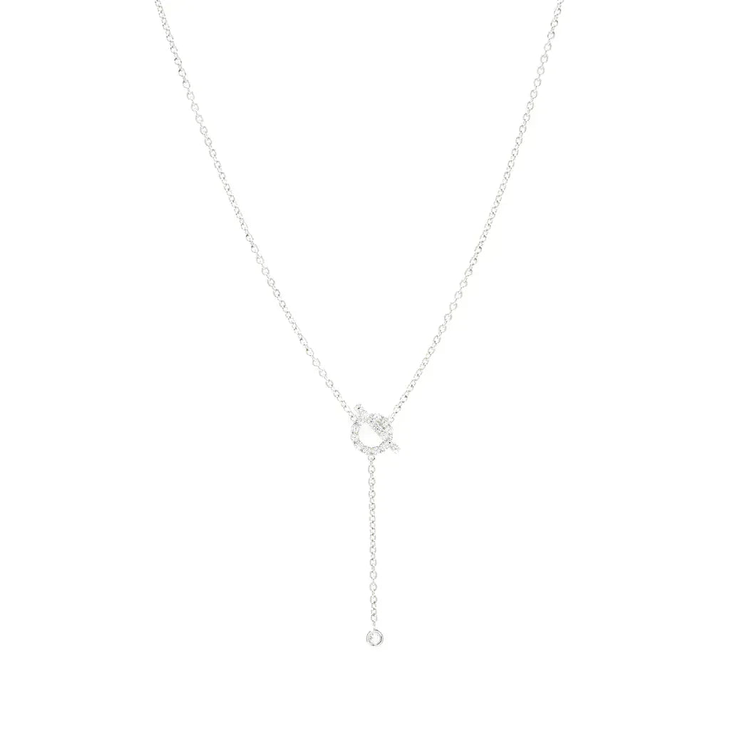 [⭐Luxery]FINESSE SILVER DIAMOND NECKLACE