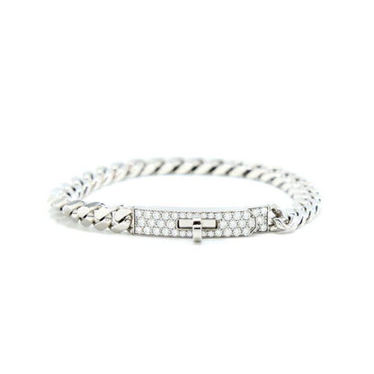 [⭐Luxery]KELLY CHAIN SILVER DIAMOND BRACELET