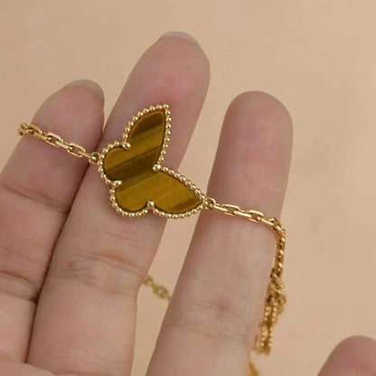 [⭐Luxery]LUCKY SPRING 5 MOTIF GOLD BRACELET
