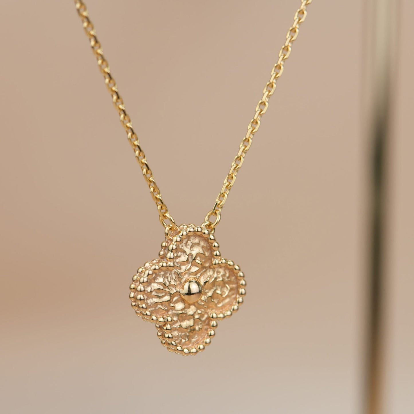 [⭐Luxery]CLOVER 15MM  BRONZING NECKLACE