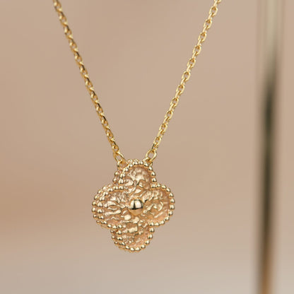 [⭐Luxery]CLOVER 15MM  BRONZING NECKLACE