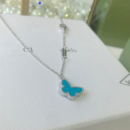 [⭐Luxery]BUTTERFLY TURQUOISE BUTTERFLY BRACELET SILVER