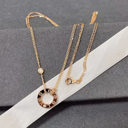 [⭐Luxery]LOVE NECKLACE 16MM 2 DIAMONDS