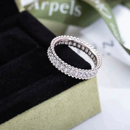 [⭐Luxery]PERLEE DIAMOND SILVER RING