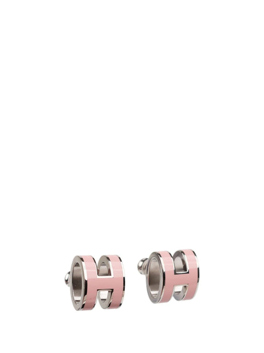 [⭐Luxery]MINI POP H SILVER EARRINGS PINK