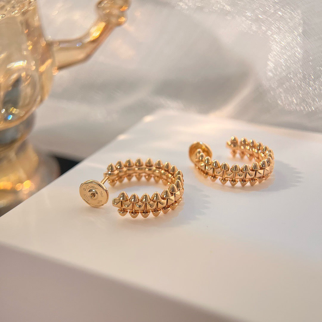 [⭐Luxery]CLASH SMALL HOOP EARRINGS
