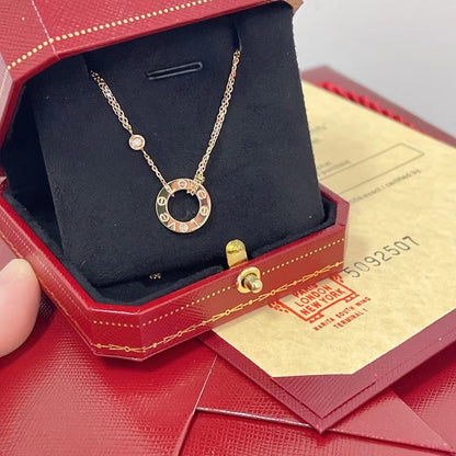 [⭐Luxery]LOVE NECKLACE 16MM 2 DIAMONDS