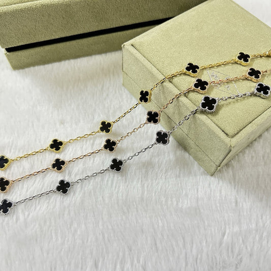 [⭐Luxery]CLOVER 6 MOTIF  ONYXS BRACELET