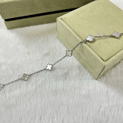 [⭐Luxery]CLOVER 6 MOTIF WHITE MOP BRACELET