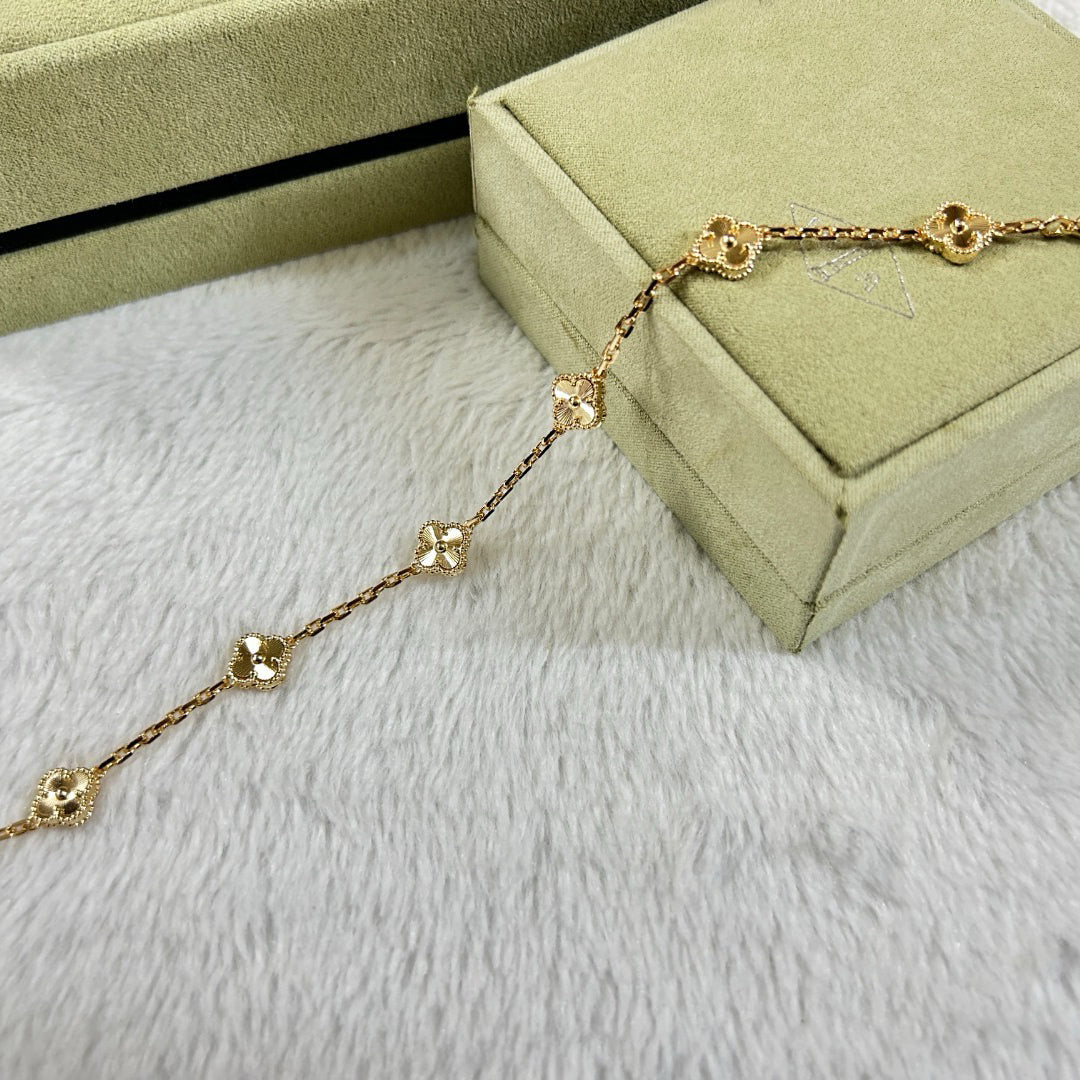 [⭐Luxery]CLOVER 6 MOTIF DIAMOND BRACELET