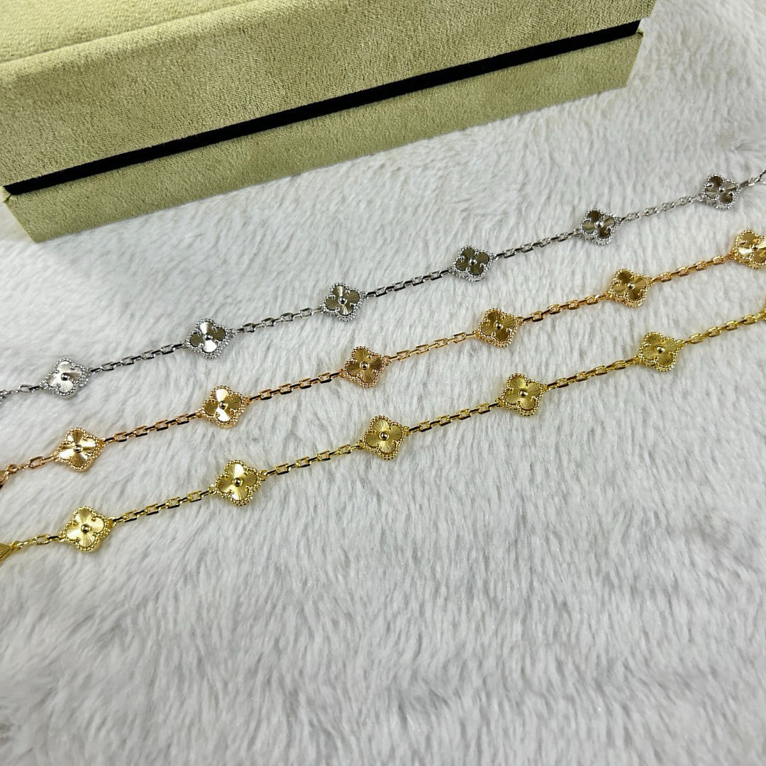 [⭐Luxery]CLOVER 6 MOTIF DIAMOND BRACELET