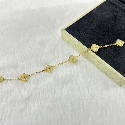 [⭐Luxery]CLOVER 6 MOTIF DIAMOND BRACELET
