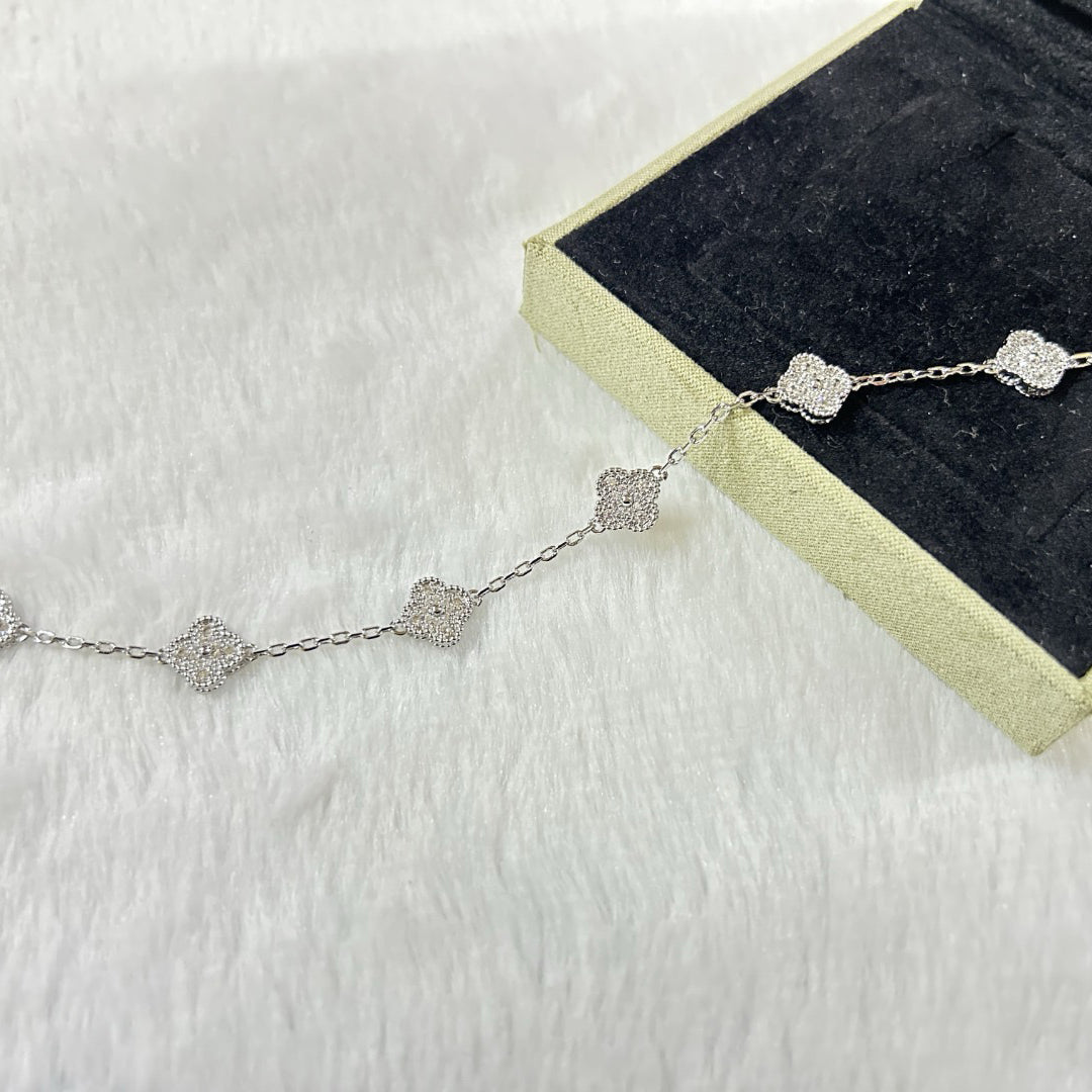 [⭐Luxery]CLOVER 6 MOTIF DIAMOND BRACELET