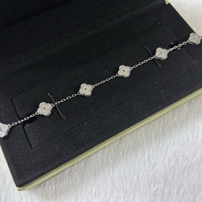 [⭐Luxery]CLOVER 6 MOTIF DIAMOND BRACELET