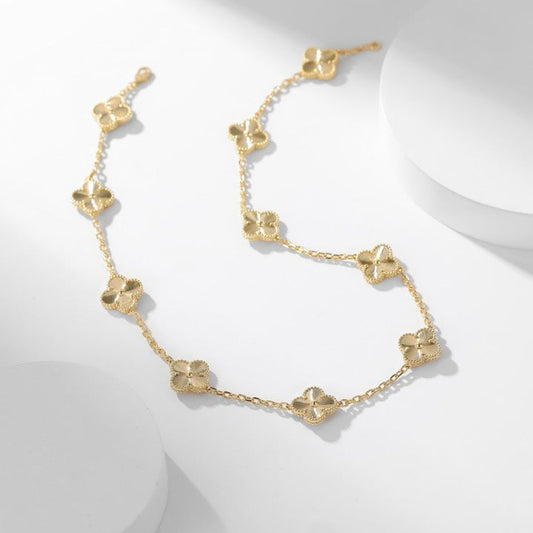 [⭐Luxery]CLOVER 10 MOTIFS LASER NECKLACE