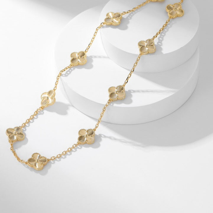 [⭐Luxery]CLOVER 10 MOTIFS LASER NECKLACE