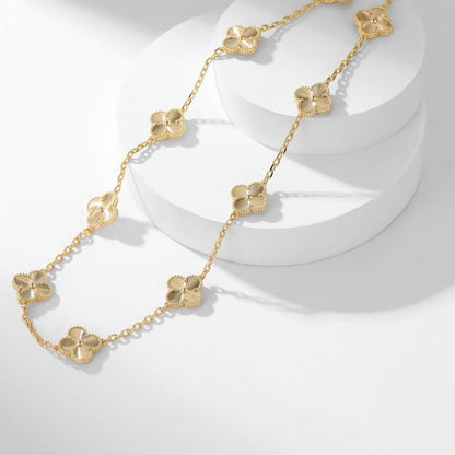 [⭐Luxery]CLOVER 10 MOTIFS LASER NECKLACE