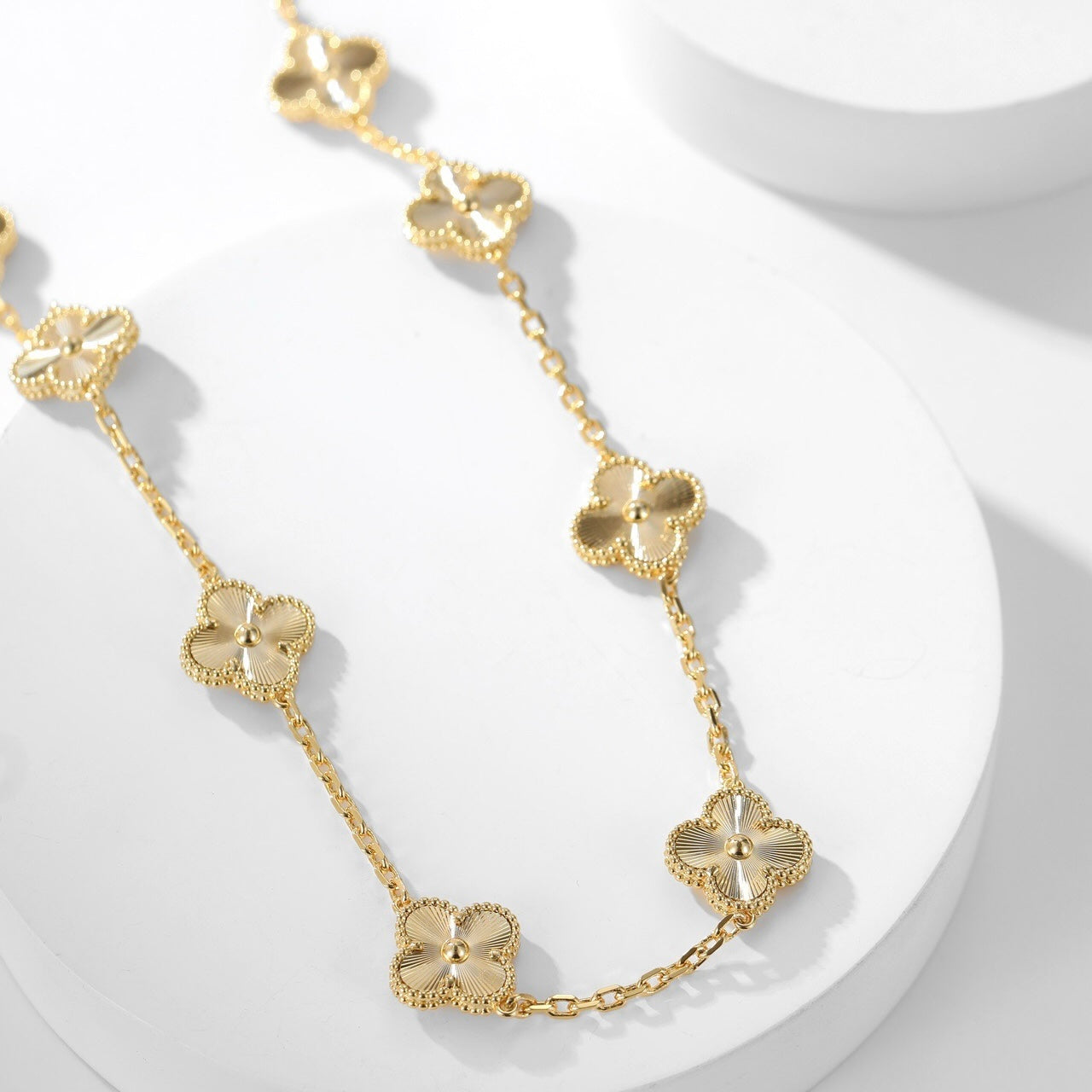 [⭐Luxery]CLOVER 10 MOTIFS LASER NECKLACE
