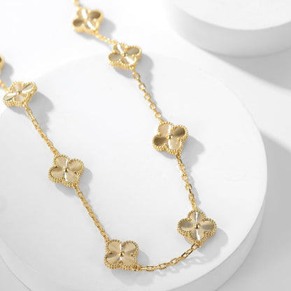 [⭐Luxery]CLOVER 10 MOTIFS LASER NECKLACE