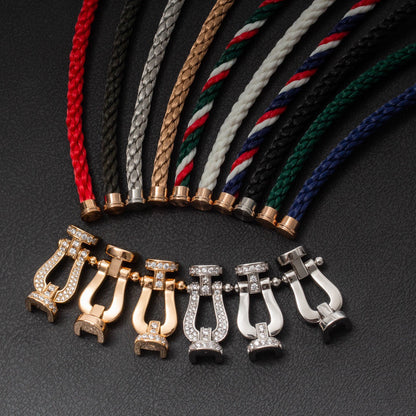 [⭐Luxery]FORCE LARGE HORSESHOE NO DIAMOND BRACELET SILVER