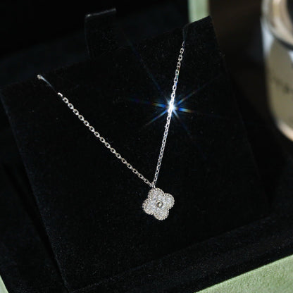 [⭐Luxery]CLOVER MINI 9.5MM PENDANT DIAMOND NECKLACE