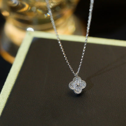 [⭐Luxery]CLOVER MINI 9.5MM PENDANT DIAMOND NECKLACE