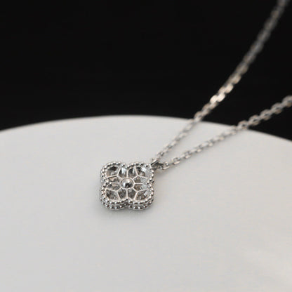 [⭐Luxery]CLOVER MINI 9.5MM PENDANT DIAMOND NECKLACE