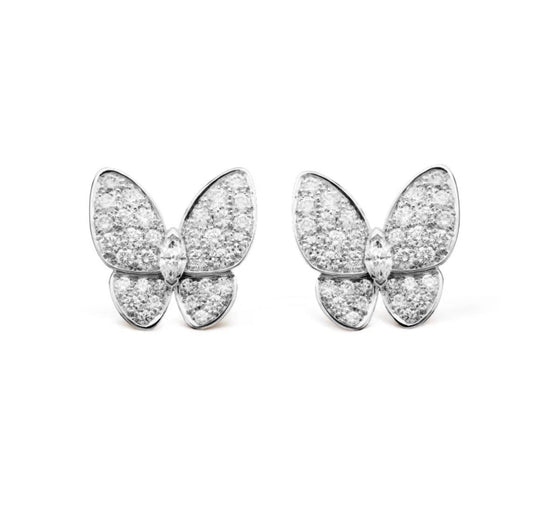[⭐Luxery]BUTTERFLY ALL DIAMOND EARRINGS
