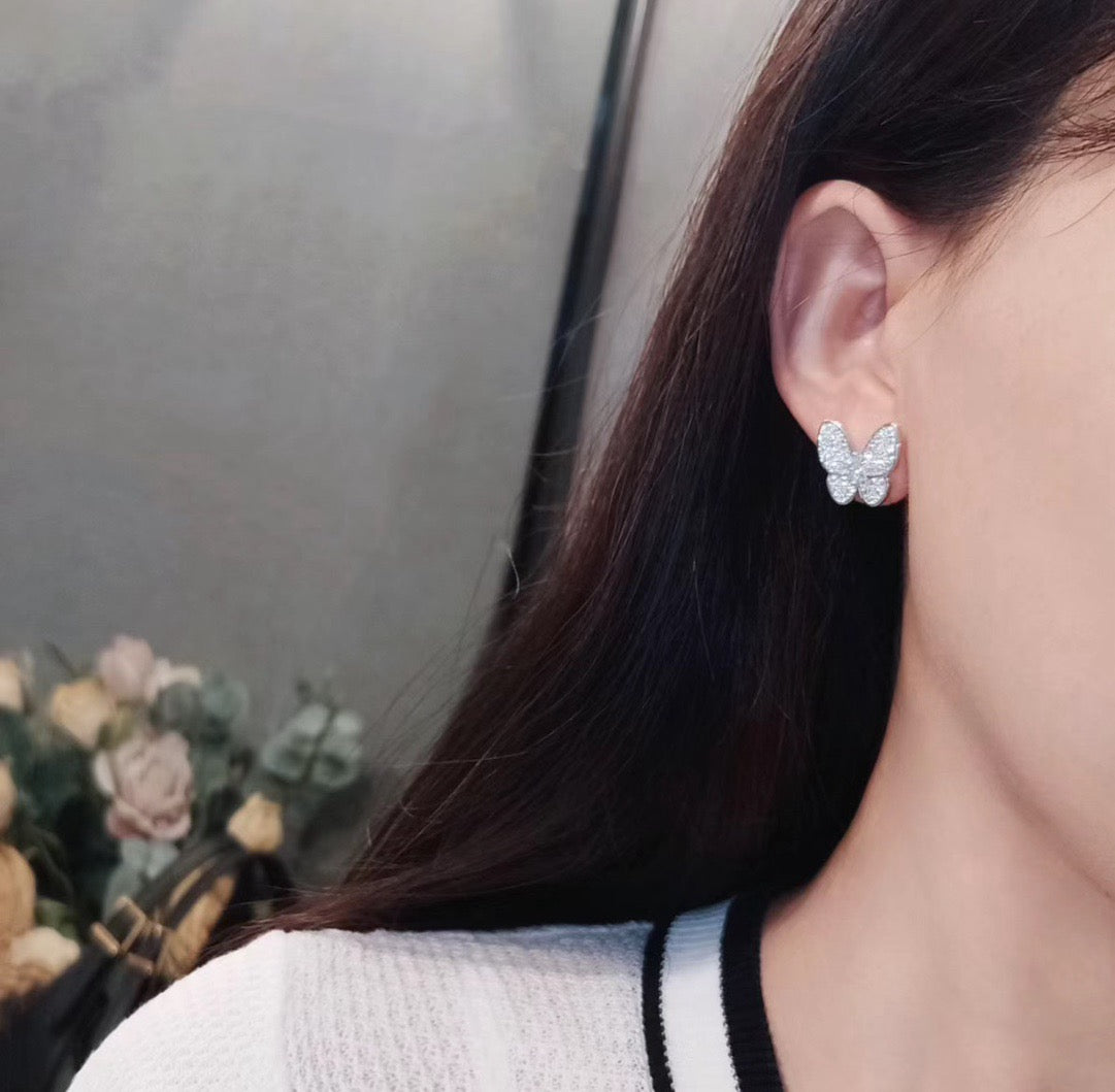 [⭐Luxery]BUTTERFLY ALL DIAMOND EARRINGS