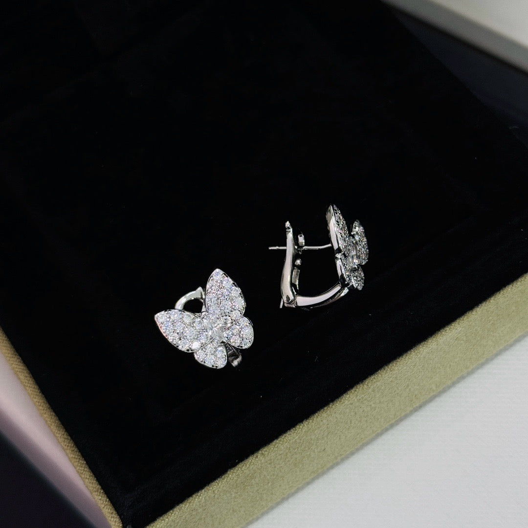 [⭐Luxery]BUTTERFLY ALL DIAMOND EARRINGS